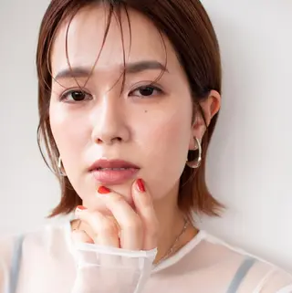 ミディアム カラー 似合わせヘア🤍 面田法子のヘアスタイル