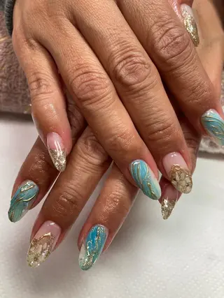 ネイル rukianail 新里のネイルデザイン