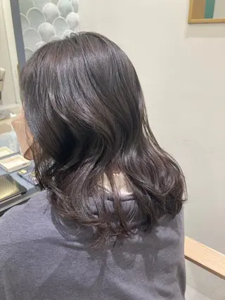 セミロング カラー 横浜　前髪顔まわり /長谷川未波のヘアスタイル