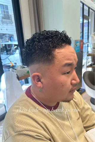 セミロング パーマ メンズ パーマ職人 渡邊　優雅のヘアスタイル