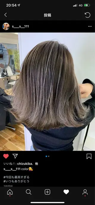 セミロング カラー Reb_keiji 👑小倉圭司のヘアスタイル