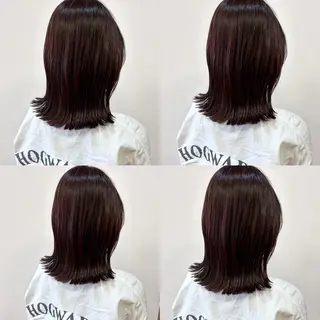 ミディアム 河口 友里のヘアスタイル