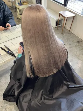 セミロング カラー ヘアアレンジ 高島 凜のヘアスタイル