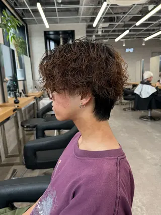 ショート カラー パーマ ヘアアレンジ メンズ スパイキー/フェザー /波巻き/かいとのヘアスタイル