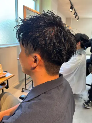 メンズ 保立/メンズカット 千葉駅フェザーパーマのヘアスタイル