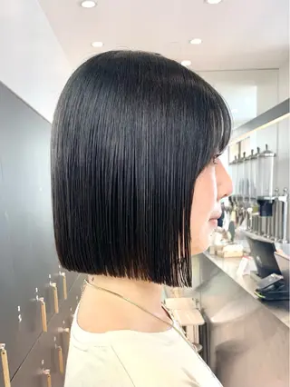 ショート 縮毛矯正/韓国ヘア /ブリーチ/柴山のヘアスタイル