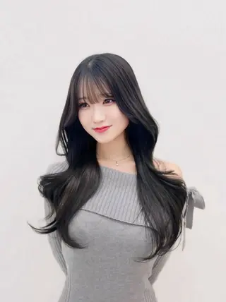 ロング 🤍韓国暗髪 レイヤー🤍きょうのヘアスタイル