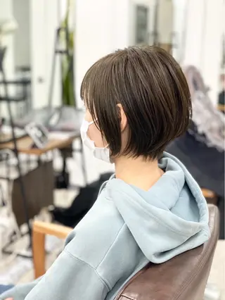 ショート 白髪ぼかしハイライト 白髪ぼかしカラー中澤のヘアスタイル