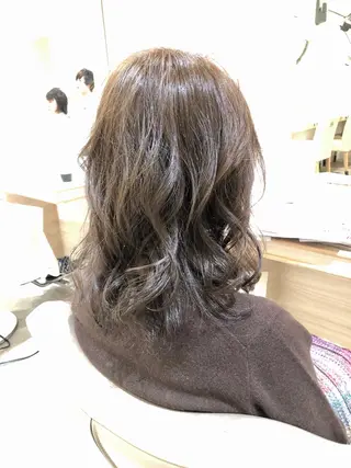 セミロング カラー 店長     押野 勇也のヘアスタイル