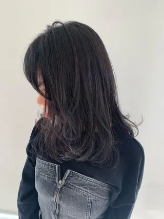 セミロング カラー パーマ ヘアアレンジ 加藤 綾華のヘアスタイル