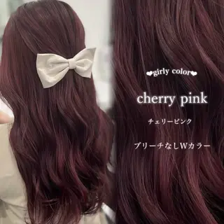 ロング カラー ヘアアレンジ 🤍淡色ピンク&ラベ ンダーYUKI🤍のヘアスタイル