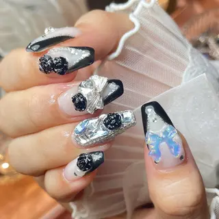 ネイル 23時まで❤︎韓国、 ワンホンネイルのネイルデザイン