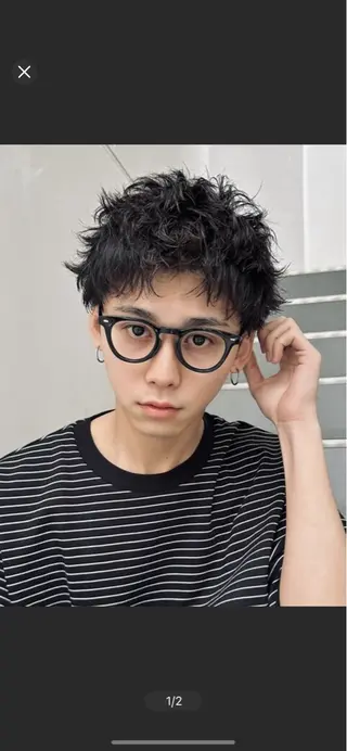 ショート 川口開世 layer cutのヘアスタイル