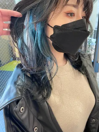 ミディアム カラー 城 健太郎 💎ハイトーンのヘアスタイル