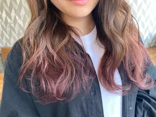 ロング カラー 入江 志穂のヘアスタイル