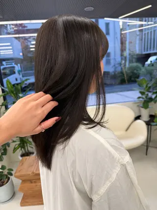 セミロング カラー 表参道/髪質改善・ 透明感 colorのヘアスタイル