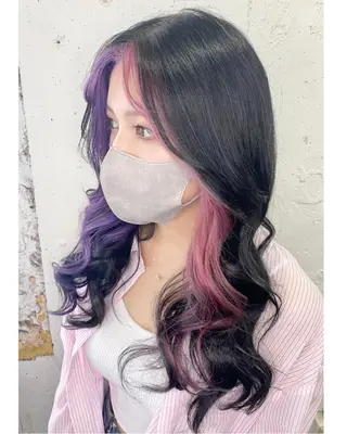 セミロング カラー GARU-ガル-所属・TSUNO🦖 派手髪/オタク美容師のヘアスタイル