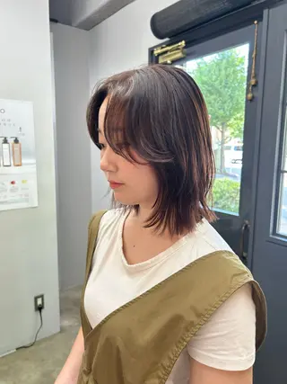 ミディアム カラー ROCCOeast Rukaのヘアスタイル