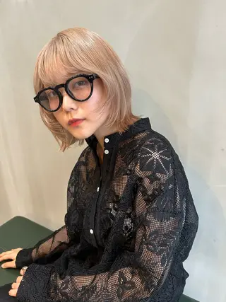 ショート カラー ショート/ボブ専門 宮脇美奈/南船場のヘアスタイル