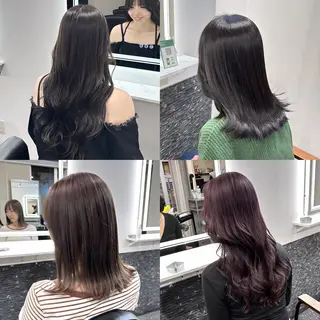 セミロング カラー 韓国風レイヤー🗝要 暗透カラー📓吉祥寺のヘアスタイル