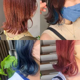 ミディアム カラー 西田 理沙のヘアスタイル