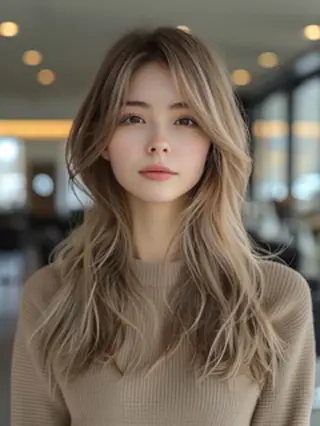 ロング カラー L'aube by luclu所属・笠谷 正之のヘアスタイル
