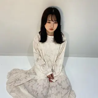 ミディアム カラー パーマ ヘアアレンジ メンズ rei／透明感カラー ／オリーブグレージュのヘアスタイル
