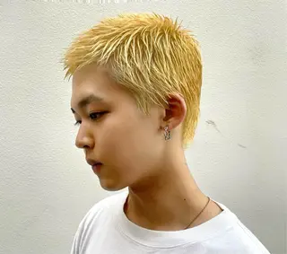 カラー メンズ 傷ませないカラー・ ボブ・リクト💥のヘアスタイル