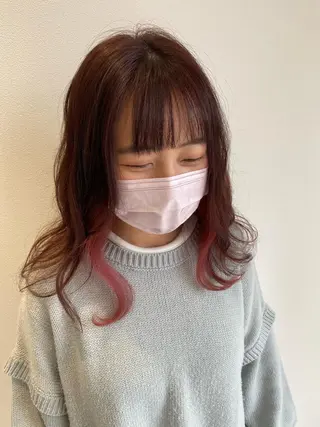 ミディアム カラー 💘韓国カラー💘 クルミのヘアスタイル