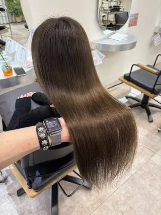 ミディアム ブリーチ縮毛矯正 齊藤翔太のヘアスタイル