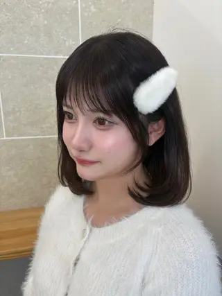 ミディアム sand ikebukuro所属・うる艶地毛風縮毛特化 ルナのヘアスタイル