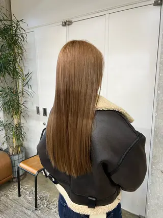 ロング カラー era所属・azumi/ボブ/暖 色/オリーブ/縮毛のヘアスタイル