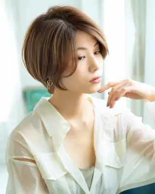 ショート カラー 似合わせ/小顔カット 🔷山方直也のヘアスタイル