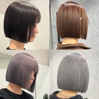 ショート カラー laff 新宿所属・ボブ/ケアパーマ/ レイヤー/縮毛矯正のヘアスタイル