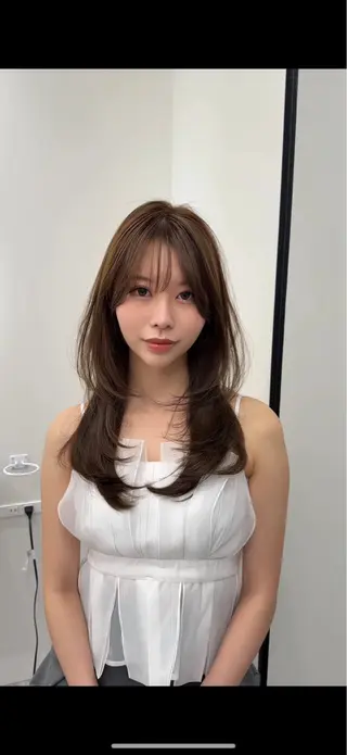ロング 韓国ヘア🤍🇰🇷 ‪🫶🏻吉満のヘアスタイル