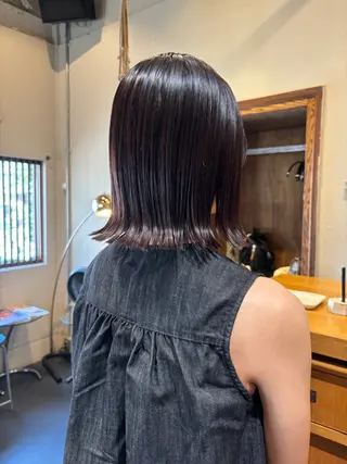 ミディアム カラー Chiho / 梅田 / ボブ/ パーマのヘアスタイル