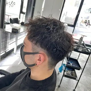 ショート パーマ メンズ特化美容師/ 藤戸 椋のヘアスタイル
