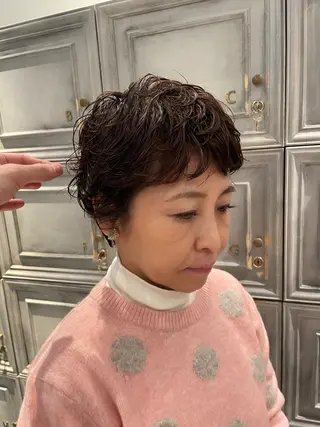 ショート パーマ vetica所属・フジヤ サイタのヘアスタイル