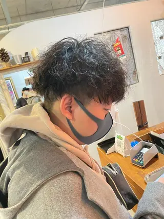 パーマ メンズ フリーランスシェアサロンルレイル所属・心斎橋/メンズ /ルレイル/地形真希のヘアスタイル