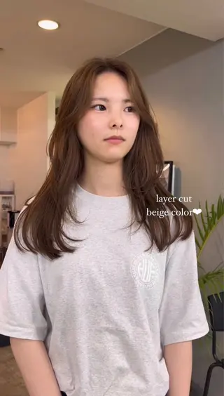 ロング SCEN所属・田中 千尋のヘアスタイル
