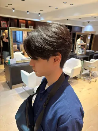 ショート パーマ メンズ カルマパーマ韓国ヘア shiryuのヘアスタイル