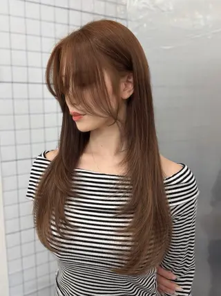セミロング LOMKH所属・レイヤーカット/ 縮毛矯正/タツヤのヘアスタイル