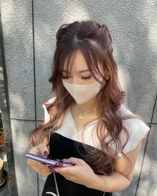 ミディアム カラー ヘアアレンジ ❥【韓国風ヘア】 stylist 林❥のエステ・リラクイメージ