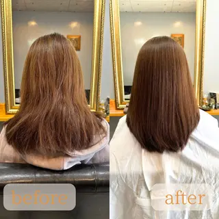 ミディアム カラー 渡辺俊介 暗髪カラー /美髪矯正/髪質改善のヘアスタイル