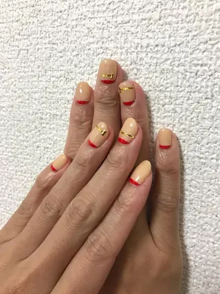 セミロング カラー パーマ ヘアアレンジ ネイル マツエク・マツパ Sunny side nailのネイルデザイン
