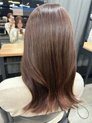 ミディアム 女性らしいモテヘア 韓国ヘアhikariのヘアスタイル