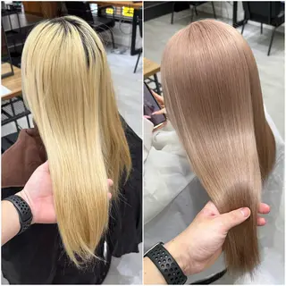 セミロング カラー KEISUKE/ ブリーチ🧡エクステのヘアスタイル