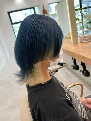 セミロング カラー 一ノ瀬 蘭のヘアスタイル