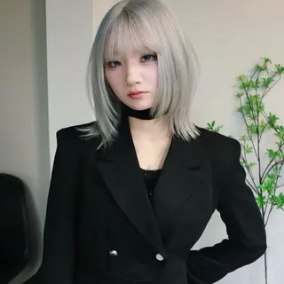 ショート カラー 色落ちまで2度綺麗な ハイトーン⭐️ヨシキのヘアスタイル