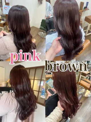 カラー 三宅✨ ❤️暖色カラー🩷のヘアスタイル